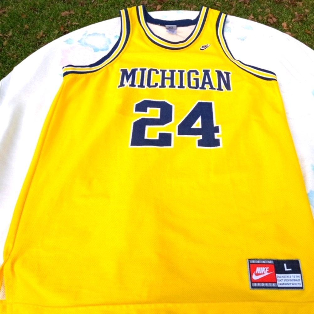 🔥#24 Jimmy King "Fab Five" Michigan Wolverines Nike Original Jersey🔥